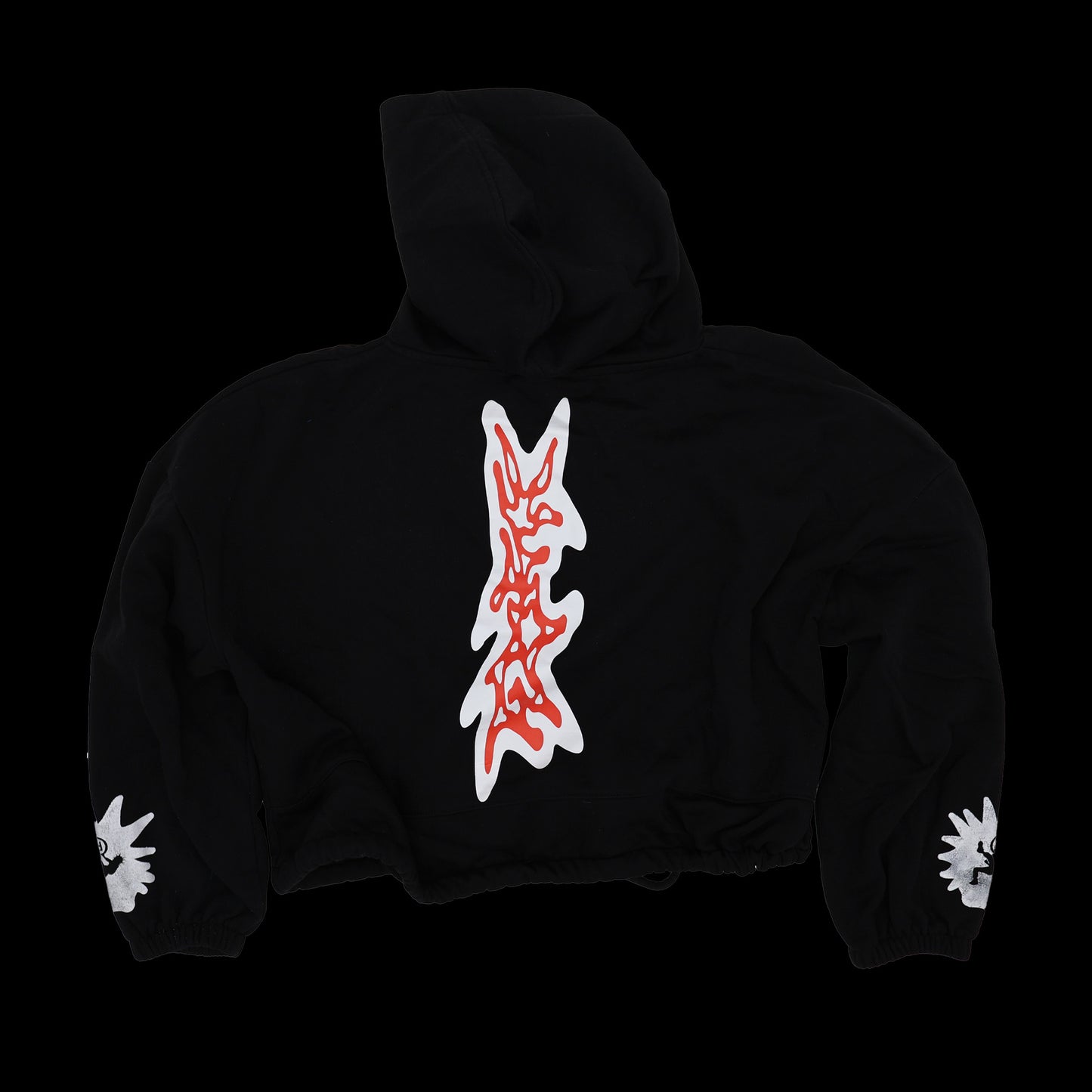 BLK CROPPED HOODIE