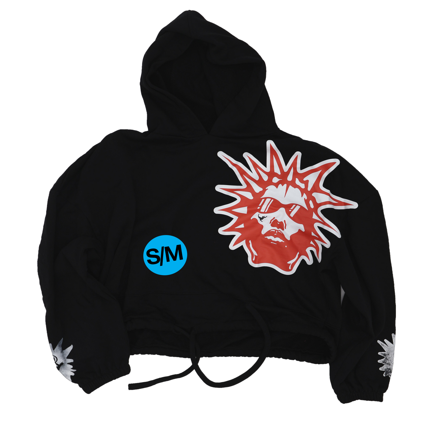 BLK CROPPED HOODIE