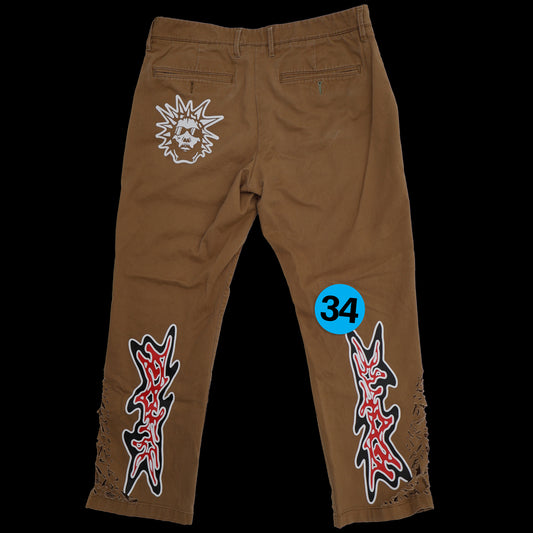 STRESSED BROWN JEANS